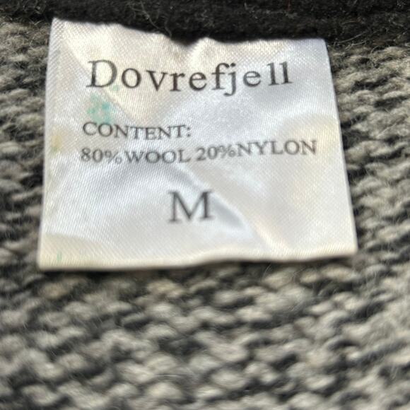 Dovrefjell Wool Blend Half Zip Sweater Gray Marled Knit Nordic Outdoor M - Picture 6 of 6